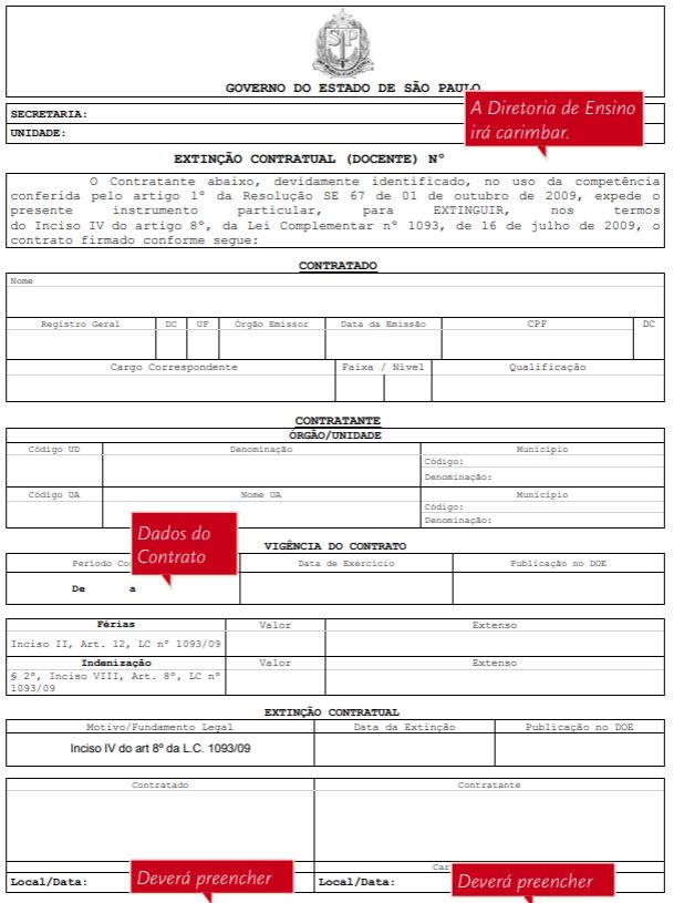 modelo de extinção contratual - ( descumprimento contratual