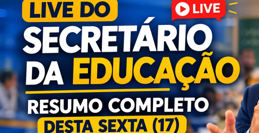 Live do secretário da Educação de São Paulo Rento Feder