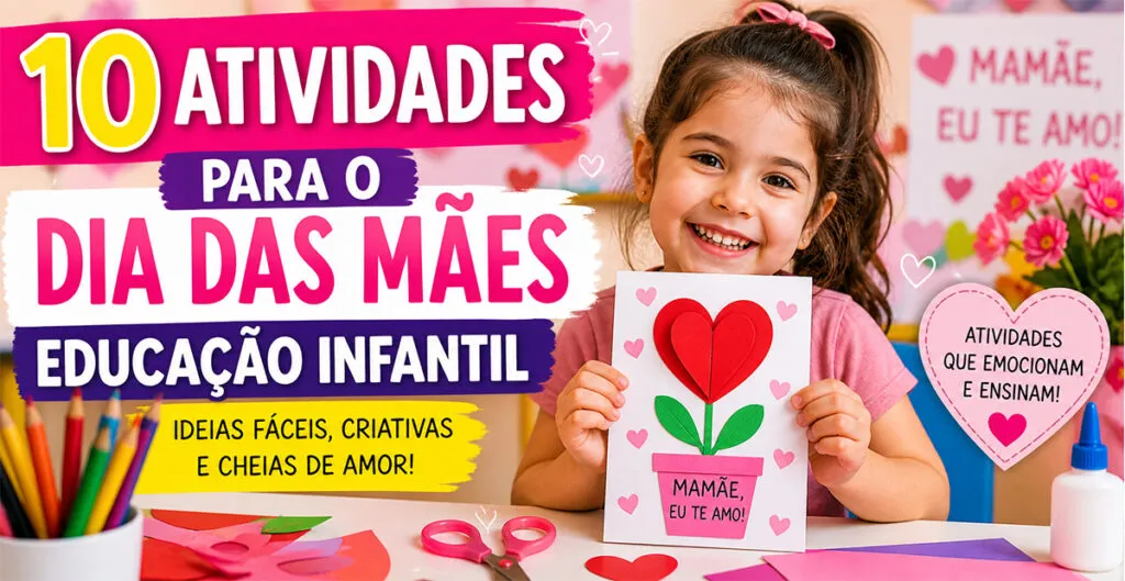 Aprenda a fazer  10 atividades para o dia das mães educação infantil