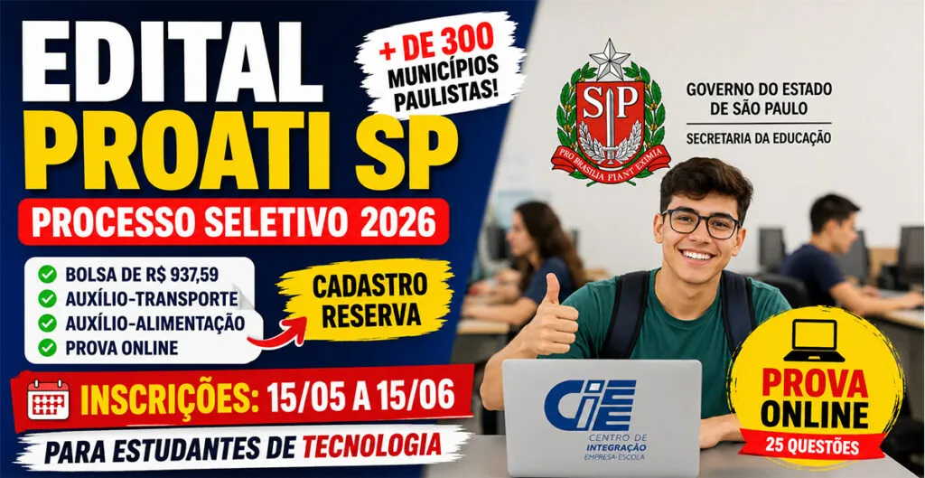 Edital proati sp - oportunidade para estudantes