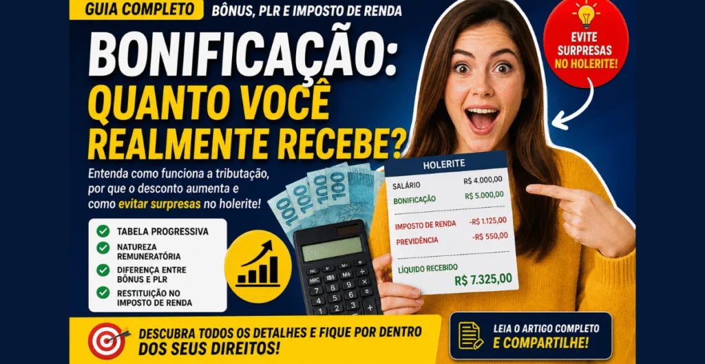 Aprenda Como calcular o imposto de renda do bônus 2026