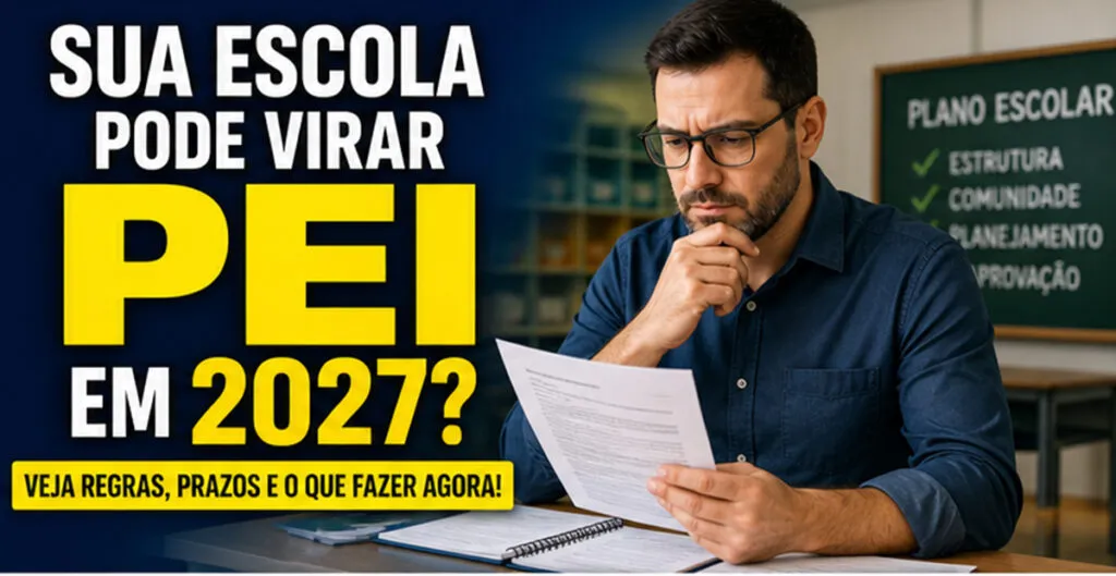 Entenda Como as Escolas podem virar PEI para 2027 com base na nova portaria. Veja critérios, prazos, erros que eliminam escolas e dicas práticas para garantir a aprovação.