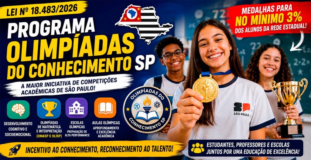 Conheça nova Lei que institui o Programa Olimpíadas do Conhecimento SP