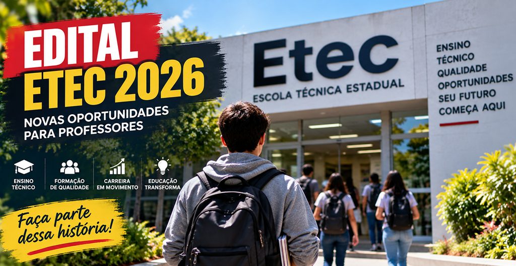 edital ETEC 2026 - Confira as oportunidades